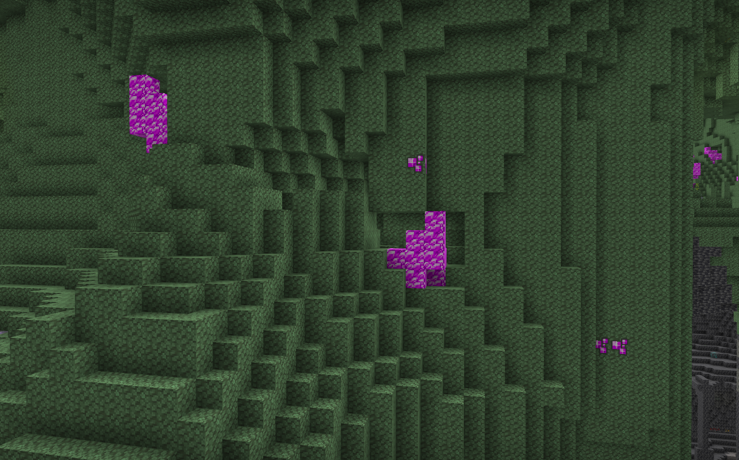 Cracked Taronach blocks in a cave wall